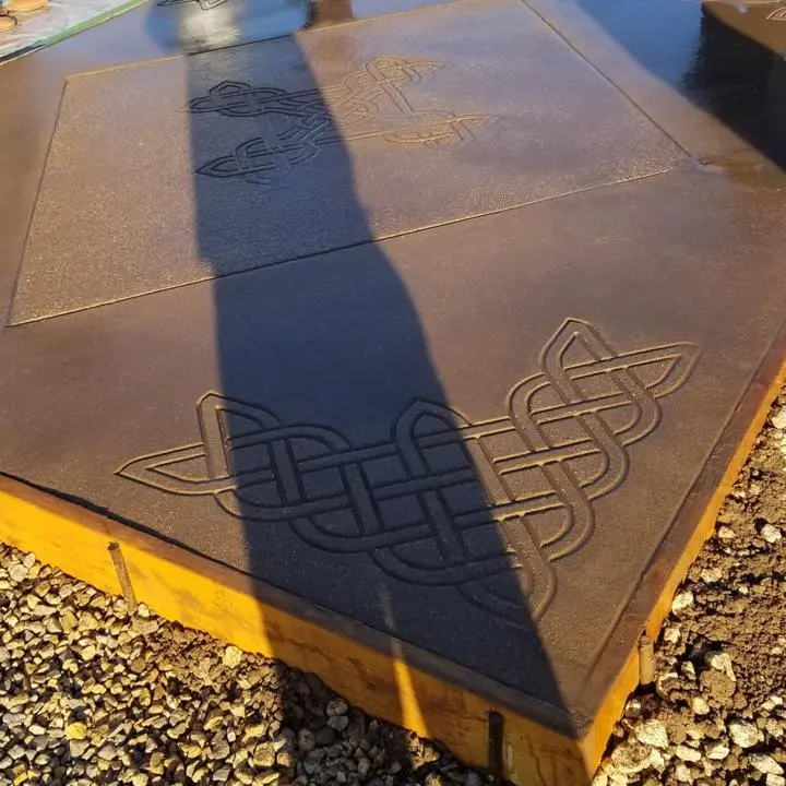 stamped concrete curing