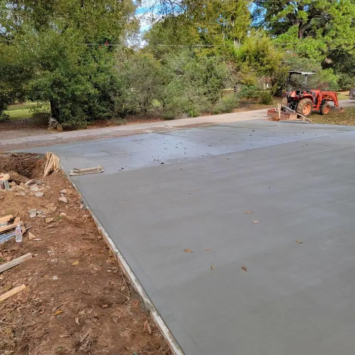 concrete driveway curing