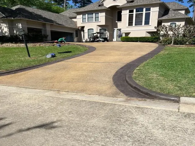 stamped concrete driveway